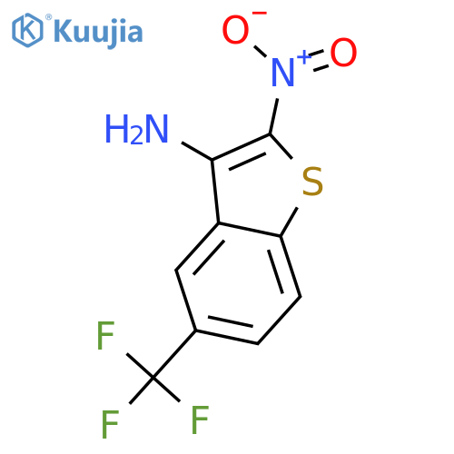 Benzo[b]thiophen-3-amine, 2-nitro-5-(trifluoromethyl)- structure