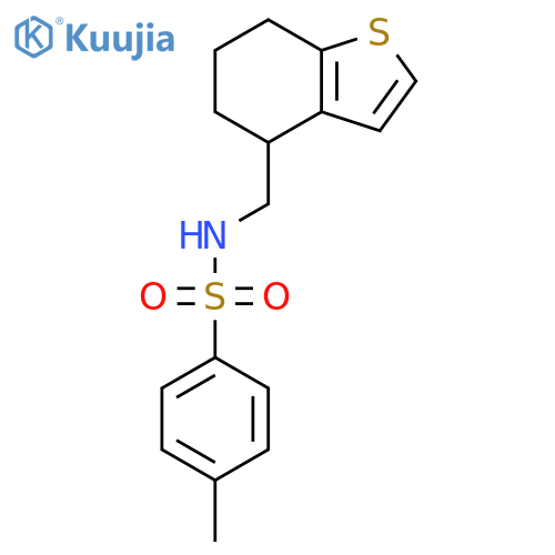 Benzenesulfonamide,4-methyl-N-[(4,5,6,7-tetrahydrobenzo[b]thien-4-yl)methyl]- structure