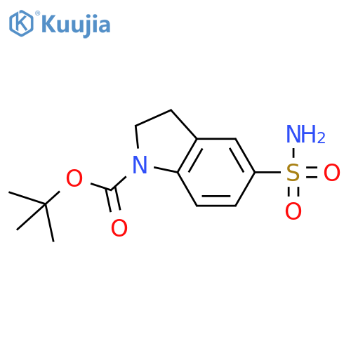 tert-butyl 5-sulfamoyl-2,3-dihydro-1H-indole-1-carboxylate structure