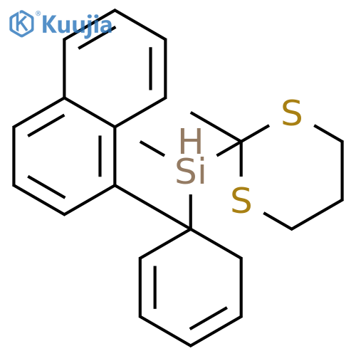 Silane, methyl(2-methyl-1,3-dithian-2-yl)-1-naphthalenylphenyl-, (±)- structure
