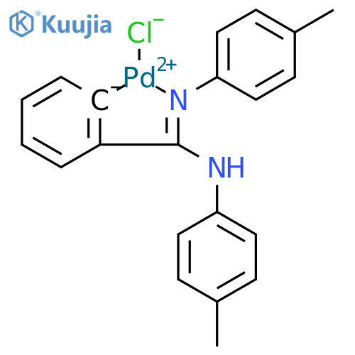 Palladium,chloro[2-[[(4-methylphenyl)amino][(4-methylphenyl)imino]methyl]phenyl]- structure