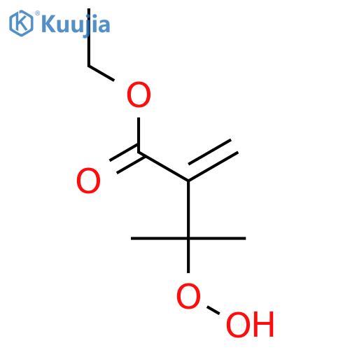 Butanoic acid, 3-hydroperoxy-3-methyl-2-methylene-, ethyl ester structure
