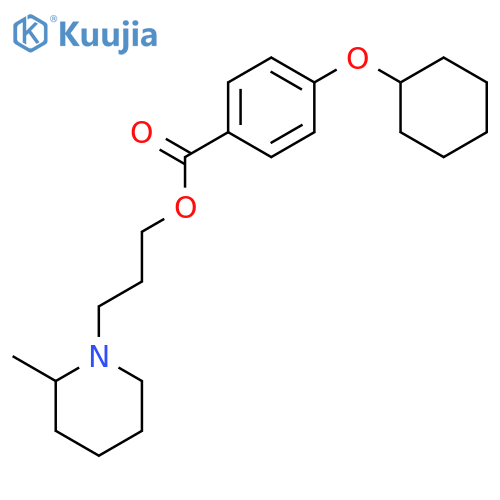 Benzoic acid,4-(cyclohexyloxy)-, 3-(2-methyl-1-piperidinyl)propyl ester structure