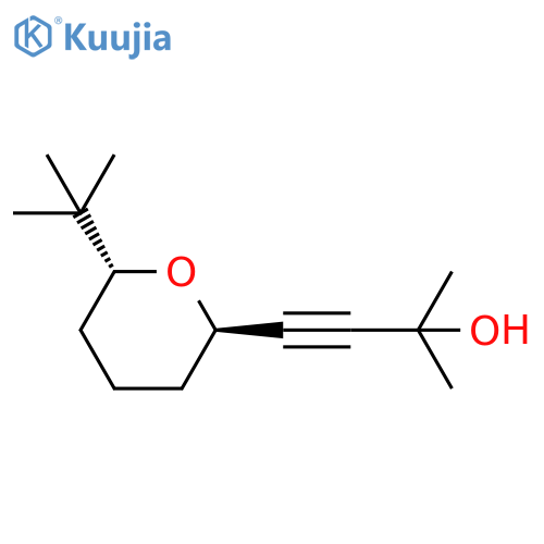 3-Butyn-2-ol,4-[6-(1,1-dimethylethyl)tetrahydro-2H-pyran-2-yl]-2-methyl-, trans- structure