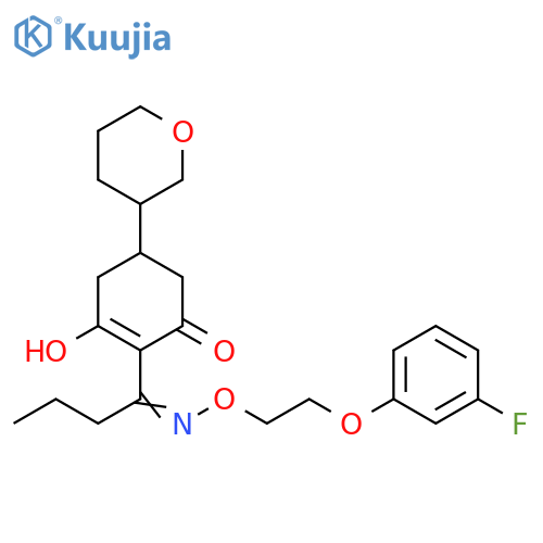 2-Cyclohexen-1-one,2-[1-[[2-(3-fluorophenoxy)ethoxy]imino]butyl]-3-hydroxy-5-(tetrahydro-2H-pyran-3-yl)- structure