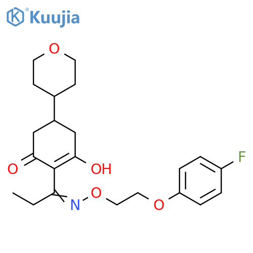 2-Cyclohexen-1-one,2-[1-[[2-(4-fluorophenoxy)ethoxy]imino]propyl]-3-hydroxy-5-(tetrahydro-2H-pyran-4-yl)- structure