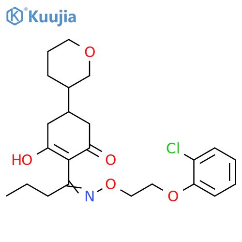 2-Cyclohexen-1-one,2-[1-[[2-(2-chlorophenoxy)ethoxy]imino]butyl]-3-hydroxy-5-(tetrahydro-2H-pyran-3-yl)- structure