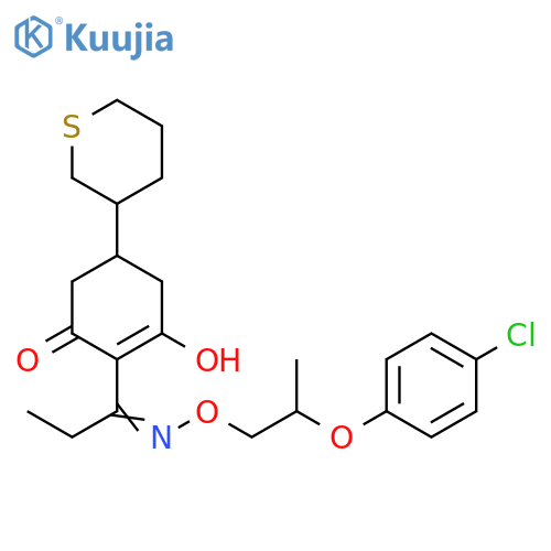 2-Cyclohexen-1-one,2-[1-[[2-(4-chlorophenoxy)propoxy]imino]propyl]-3-hydroxy-5-(tetrahydro-2H-thiopyran-3-yl)- structure