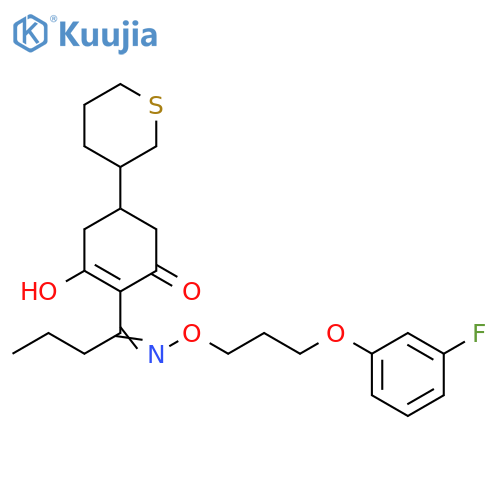 2-Cyclohexen-1-one,2-[1-[[3-(3-fluorophenoxy)propoxy]imino]butyl]-3-hydroxy-5-(tetrahydro-2H-thiopyran-3-yl)- structure
