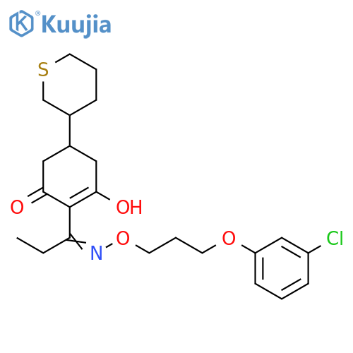2-Cyclohexen-1-one,2-[1-[[3-(3-chlorophenoxy)propoxy]imino]propyl]-3-hydroxy-5-(tetrahydro-2H-thiopyran-3-yl)- structure