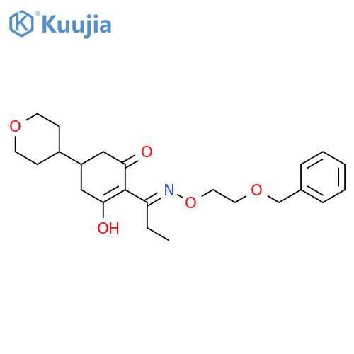 2-Cyclohexen-1-one,3-hydroxy-2-[1-[[2-(phenylmethoxy)ethoxy]imino]propyl]-5-(tetrahydro-2H-pyran-4-yl)- structure