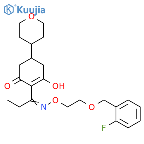 2-Cyclohexen-1-one,2-[1-[[2-[(2-fluorophenyl)methoxy]ethoxy]imino]propyl]-3-hydroxy-5-(tetrahydro-2H-pyran-4-yl)- structure