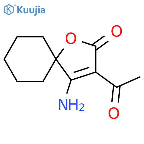1-Oxaspiro[4.5]dec-3-en-2-one, 3-acetyl-4-amino- structure