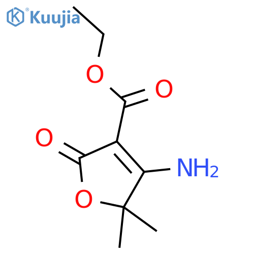 ethyl 4-amino-5,5-dimethyl-2-oxo-2,5-dihydrofuran-3-carboxylate structure