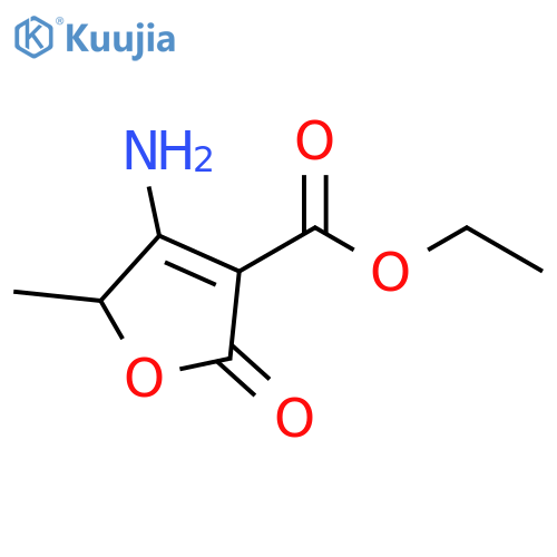 3-Furancarboxylic acid, 4-amino-2,5-dihydro-5-methyl-2-oxo-, ethylester structure