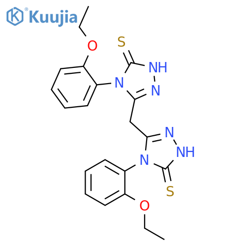 3H-1,2,4-Triazole-3-thione,5,5'-methylenebis[4-(2-ethoxyphenyl)-2,4-dihydro- structure