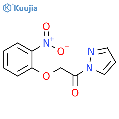 1H-Pyrazole, 1-[(2-nitrophenoxy)acetyl]- structure