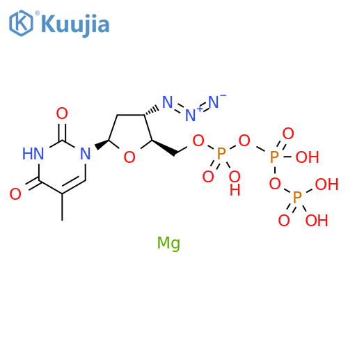 Thymidine 5'-(tetrahydrogen triphosphate), 3'-azido-3'-deoxy-,magnesium salt (1:1) structure