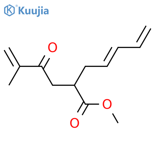 4,6-Heptadienoic acid, 2-(3-methyl-2-oxo-3-butenyl)-, methyl ester structure