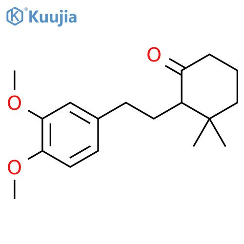 Cyclohexanone, 2-[2-(3,4-dimethoxyphenyl)ethyl]-3,3-dimethyl- structure