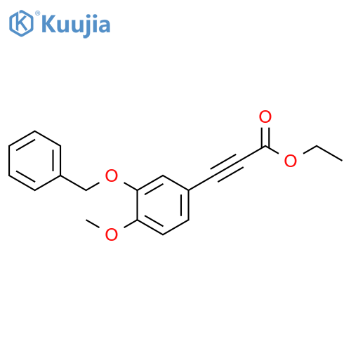 2-Propynoic acid, 3-[4-methoxy-3-(phenylmethoxy)phenyl]-, ethyl ester structure
