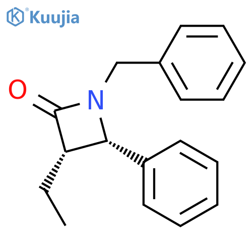 2-Azetidinone, 3-ethyl-4-phenyl-1-(phenylmethyl)-, cis-(±)- structure