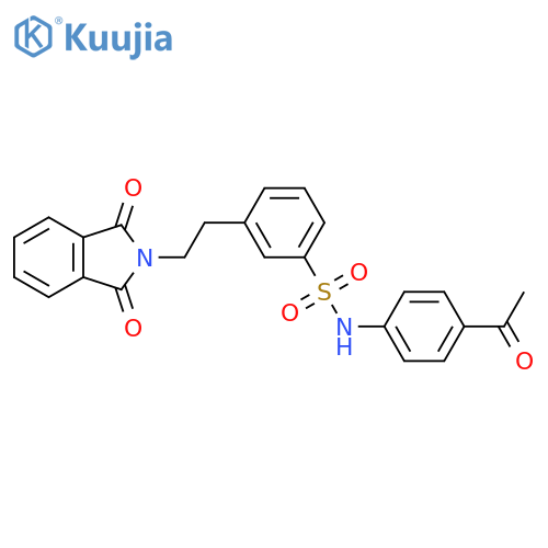 Benzenesulfonamide,N-(4-acetylphenyl)-3-[2-(1,3-dihydro-1,3-dioxo-2H-isoindol-2-yl)ethyl]- structure