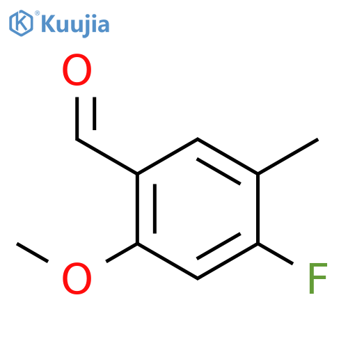 Benzaldehyde, 4-fluoro-2-methoxy-5-methyl- structure