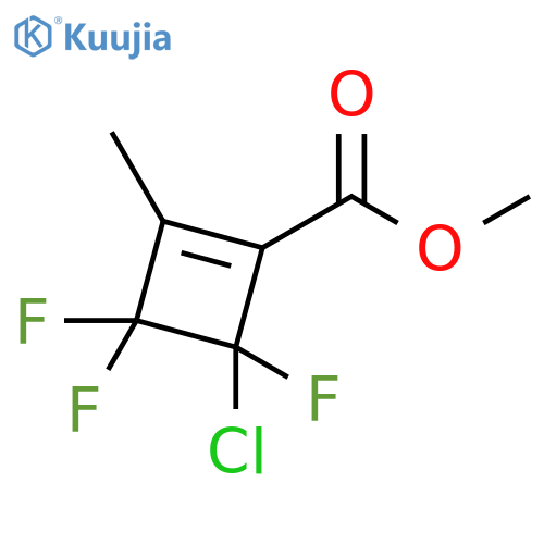 1-Cyclobutene-1-carboxylic acid, 4-chloro-3,3,4-trifluoro-2-methyl-,methyl ester structure
