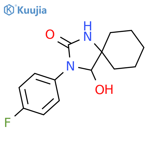 1,3-Diazaspiro[4.5]decan-2-one, 3-(4-fluorophenyl)-4-hydroxy- structure