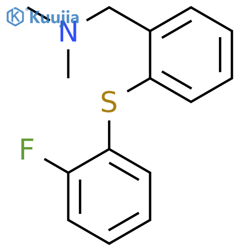 Benzenemethanamine, 2-[(2-fluorophenyl)thio]-N,N-dimethyl- structure