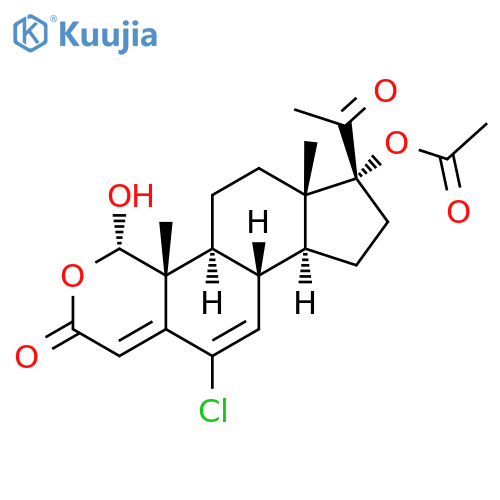 Cyclopenta[5,6]naphtho[1,2-c]pyran-2(4H)-one, 7-acetyl-7-(acetyloxy)-11-chloro-4a,4b,5,6,6a,7,8,9,9a,9b-decahydro-4-hydroxy-4a,6a-dimethyl-, (4S,4aR,4bS,6aS,7R,9aS,9bS)- structure
