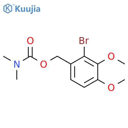 Carbamic acid, dimethyl-, (2-bromo-3,4-dimethoxyphenyl)methyl ester structure