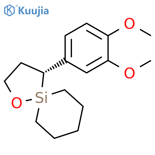 1-Oxa-5-silaspiro[4.5]decane, 4-(3,4-dimethoxyphenyl)-, (R)- structure