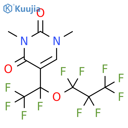 2,4(1H,3H)-Pyrimidinedione, 1,3-dimethyl-5-[1,2,2,2-tetrafluoro-1-(1,1,2,2,3,3,3-heptafluoropropoxy)ethyl]- structure