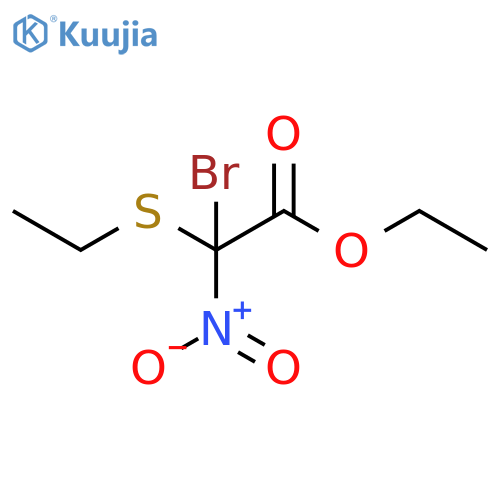 Acetic acid, bromo(ethylthio)nitro-, ethyl ester structure