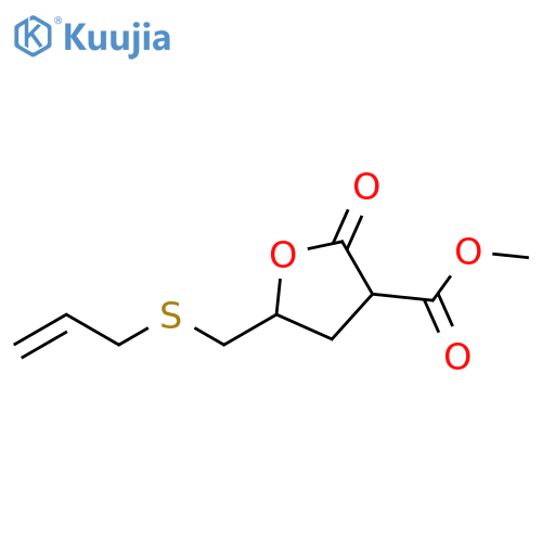3-Furancarboxylic acid, tetrahydro-2-oxo-5-[(2-propenylthio)methyl]-,methyl ester structure