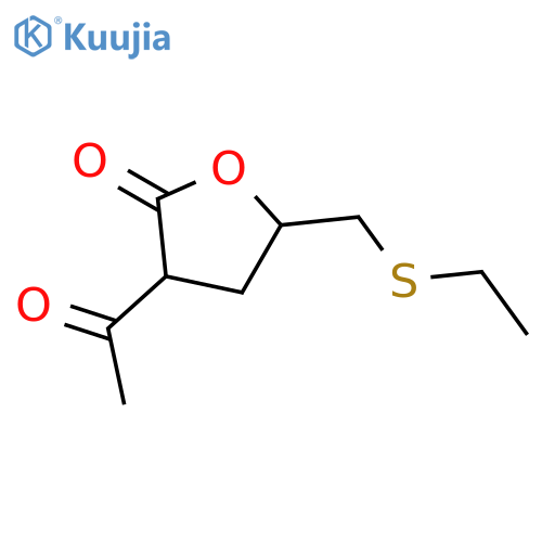 2(3H)-Furanone, 3-acetyl-5-[(ethylthio)methyl]dihydro- structure