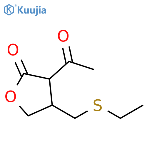 2(3H)-Furanone, 3-acetyl-4-[(ethylthio)methyl]dihydro- structure
