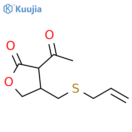 2(3H)-Furanone, 3-acetyldihydro-4-[(2-propenylthio)methyl]- structure