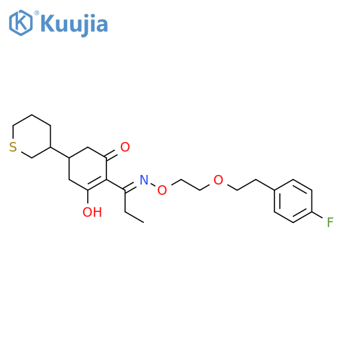 2-Cyclohexen-1-one,2-[1-[[2-[2-(4-fluorophenyl)ethoxy]ethoxy]imino]propyl]-3-hydroxy-5-(tetrahydro-2H-thiopyran-3-yl)- structure