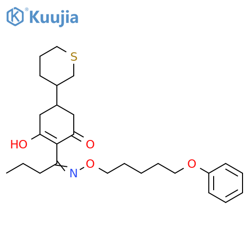 2-Cyclohexen-1-one,3-hydroxy-2-[1-[[(5-phenoxypentyl)oxy]imino]butyl]-5-(tetrahydro-2H-thiopyran-3-yl)- structure
