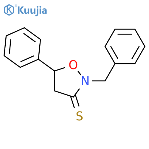 3-Isoxazolidinethione, 5-phenyl-2-(phenylmethyl)- structure