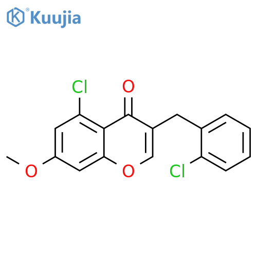 4H-1-Benzopyran-4-one,5-chloro-3-[(2-chlorophenyl)methyl]-7-methoxy- structure