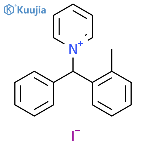 Pyridinium, 1-[(2-methylphenyl)phenylmethyl]-, iodide structure