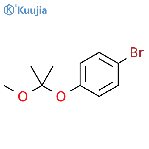 Benzene, 1-bromo-4-(1-methoxy-1-methylethoxy)- structure