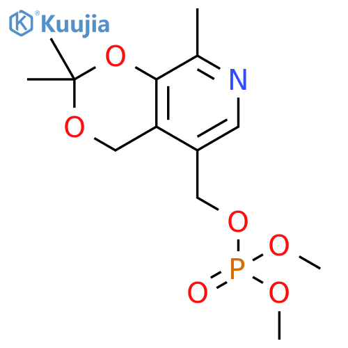 Phosphoric acid, dimethyl(2,2,8-trimethyl-4H-1,3-dioxino[4,5-c]pyridin-5-yl)methyl ester structure