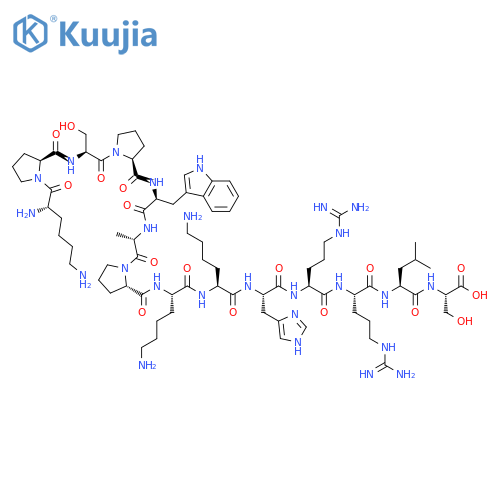 L-Serine,L-lysyl-L-prolyl-L-seryl-L-prolyl-L-tryptophyl-L-alanyl-L-prolyl-L-lysyl-L-lysyl-L-histidyl-L-arginyl-L-arginyl-L-leucyl- structure