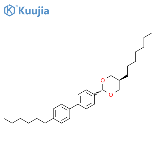 1,3-Dioxane, 5-heptyl-2-(4'-hexyl[1,1'-biphenyl]-4-yl)-, trans- structure
