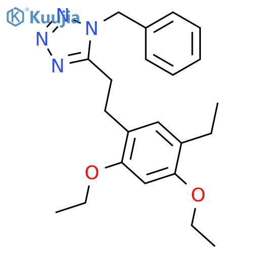 1H-Tetrazole, 5-[2-(2,4-diethoxy-5-ethylphenyl)ethyl]-1-(phenylmethyl)- structure